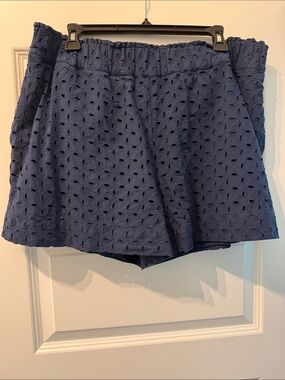 Southern Tide Navy Eyelet Shorts